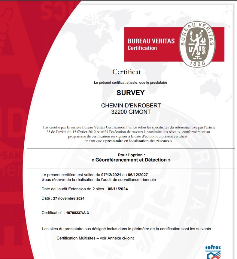 certification geo referencement