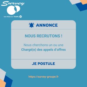 offre emploi chargé appel d'offre survey